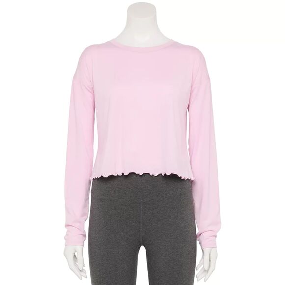 Tek Gear Lettuce-Edge Cross-Back Top Sortswear Loungewear Casual Chic SZ 4X:NWOT - Picture 1 of 11